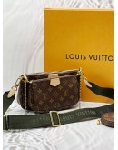 (LIKE NEW) LOUIS VUITTON MULTI POCHETTE ACCESSOIRES IN BROWN MONOGRAM CANVAS -FULL SET-
