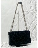 GUCCI DIONYSUS SMALL SHOULDER BAG IN BLACK GG VELVET 