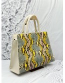 AIGNER TOP HANDLE BAG IN MULTICOLOR PYTHON PRINT LEATHER   