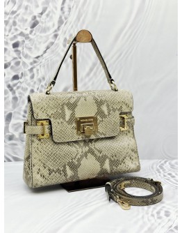 MICHAEL KORS TOTE BAG IN BEIGE SNAKESKIN PRINT LEATHER 