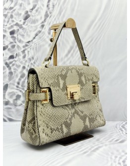 MICHAEL KORS TOTE BAG IN BEIGE SNAKESKIN PRINT LEATHER 