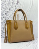 LONGCHAMP PENELOPE FANTASY TOTE BAG IN BROWN LEATHER 