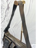 BALENCIAGA SUPERBUSY MESSENGER BAG IN DARK BROWN WORN EFFECT LEATHER