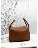 2010 HERMES LINDY 26 IN TOFFEE CLEMENCE LEATHER 