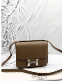 (LIKE NEW) 2016 HERMES CONSTANCE 18 CROSSBODY BAG IN FAUVE EPSOM LEATHER 