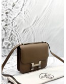 (LIKE NEW) 2016 HERMES CONSTANCE 18 CROSSBODY BAG IN FAUVE EPSOM LEATHER 