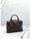 LOUIS VUITTON PETITE MALLE SOUPLE IN BROWN MONOGRAM CANVAS WITH BLACK LEATHER