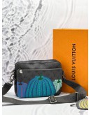 (LIKE NEW) MICROCHIP LOUIS VUITTON X YAYOI KUSAMA LV X YK TRIO MESSENGER BAG IN MULTICOLOR MONOGRAM ECLIPSE CANVAS WITH PUMPKIN PRINT -FULL SET-