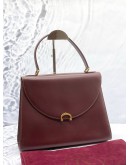 CARTIER MUST DE CARTIER TOP HANDLE BAG IN BURGUNDY BORDEAUX LEATHER 