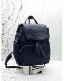 TORY BURCH FLEMING BACKPACK IN DARK BLUE LEATHER  