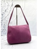 FENDI MAMMA BAGUETTE HOBO SHOULDER BAG IN PURPLE SUEDE LEATHER