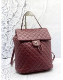 CHANEL URBAN SPIRIT BACKPACK IN BURGUNDY LAMBSKIN LEATHER