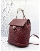 CHANEL URBAN SPIRIT BACKPACK IN BURGUNDY LAMBSKIN LEATHER
