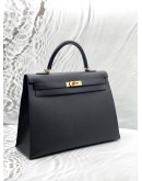 (LIKE NEW) 2009 HERMES KELLY 32 IN BLACK EPSOM LEATHER