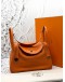 (CLEAR STOCK) 2016 HERMES LINDY 30 IN ORANGE H SWIFT LEATHER -FULL SET-