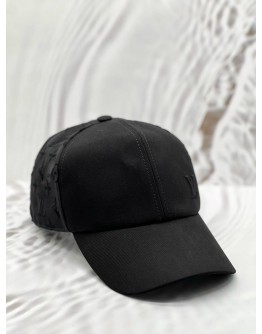(LIKE NEW) LOUIS VUITTON MONOGRAM MESH BASEBALL CAP SIZE 60 IN BLACK COTTON WITH POLYESTER