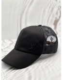 (LIKE NEW) LOUIS VUITTON MONOGRAM MESH BASEBALL CAP SIZE 60 IN BLACK COTTON WITH POLYESTER