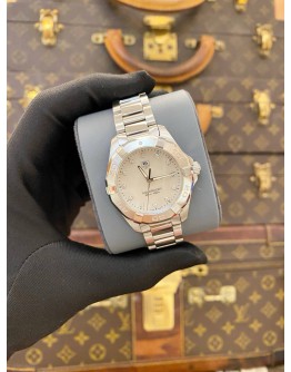 (LIKE NEW) 2016 TAG HEUER AQUARACER LADY DIAMOND REF WAY1313 MOTHER OF PEARL DIAL 32MM QUARTZ WATCH -FULL SET-