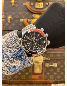 2012 ORIS TT1 TITANIUM CHRONOGRAPH COKE BEZEL REF 7599 BLACK DIAL 47MM AUTOMATIC WATCH 