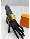 (RAYA PROMO) HERMES CLIC CLAC H BRACELET IN YELLOW GOLD PLATED WITH BLACK ENAMEL