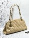 CHANEL SMALL MADEMOISELLE SHOULDER BAG IN BEIGE AGED CALFSKIN LEATHER