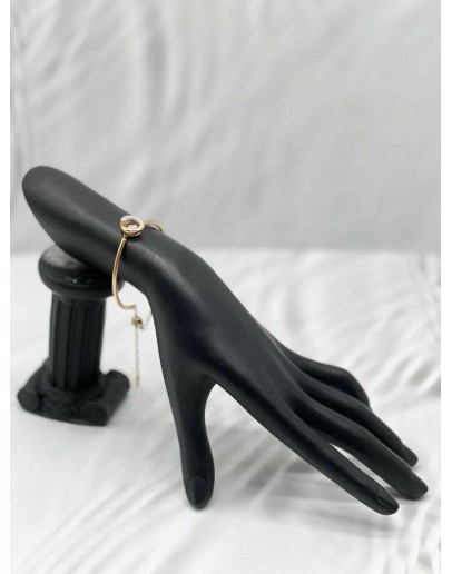 (RAYA PROMO) SWAROVSKI PENDANT CLEAR CRYSTAL BRACELET IN YELLOW GOLD PLATED