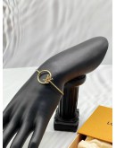 (RAYA PROMO) (LIKE NEW) LOUIS VUITTON ECLIPSE BRACELET SIZE S IN GOLD METAL -FULL SET- 