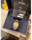 (UNUSED) 2020 TUDOR PRINCE DATE HALF 18K 750 YELLOW GOLD DIAMOND REF 74033 CHAMPAGNE DIAL 34MM AUTOMATIC WATCH -FULL SET-