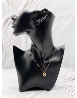 (RAYA PROMO) SWAROVSKI PENDANT CLEAR CRYSTAL NECKLACE IN YELLOW GOLD PLATED