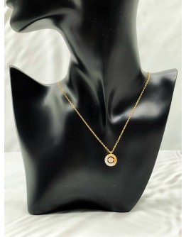 (RAYA PROMO) SWAROVSKI PENDANT CLEAR CRYSTAL NECKLACE IN YELLOW GOLD PLATED