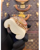 (LIKE NEW) 2011 ROLEX DAYTONA REF 116505 18K 750 EVEROSE GOLD UPGRADE 116595RBOW RAINBOW PAVE DIAMOND DIAL 40MM AUTOMATIC WATCH