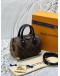(RAYA PROMO) (LIKE NEW) 2025 LOUIS VUITTON SPEEDY TRUNK 20 IN BROWN MONOGRAM CANVAS WITH BLACK LEATHER -FULL SET-