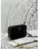 (RAYA PROMO) (LIKE NEW) PRADA ODETTE CHAIN CROSSBODY BAG IN BLACK SAFFIANO LEATHER