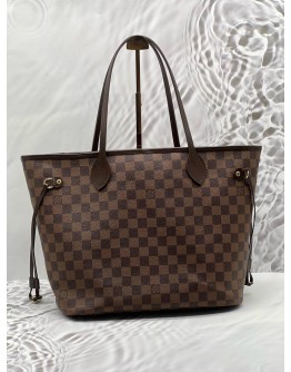 (RAYA PROMO) (LIKE NEW) LOUIS VUITTON NEVERFULL MM IN BROWN DAMIER EBENE CANVAS 