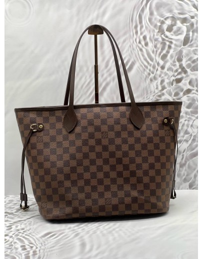 (RAYA PROMO) (LIKE NEW) LOUIS VUITTON NEVERFULL MM IN BROWN DAMIER EBENE CANVAS 