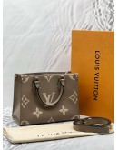 (RAYA PROMO) (LIKE NEW) MICROCHIP LOUIS VUITTON ON THE GO PM IN TOURTERELLE WITH CREME MONOGRAM EMPREINTE LEATHER -FULL SET- 