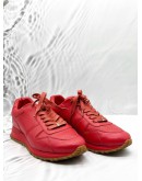 (RAYA PROMO) LOUIS VUITTON X SUPREME RUN AWAY SNEAKERS SIZE 7 IN RED -FULL SET-