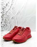 (RAYA PROMO) LOUIS VUITTON X SUPREME RUN AWAY SNEAKERS SIZE 7 IN RED -FULL SET-