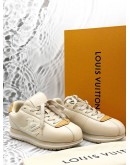 (RAYA PROMO) LOUIS VUITTON LV BUTTERSOFT SNEAKERS SIZE 6 IN BEIGE -FULL SET- 