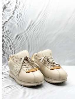(RAYA PROMO) LOUIS VUITTON LV BUTTERSOFT SNEAKERS SIZE 6 IN BEIGE -FULL SET- 