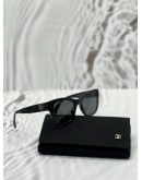 (RAYA PROMO) (LIKE NEW) CHANEL CC HEART SQUARE SUNGLASSES IN BLACK