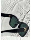 (RAYA PROMO) (LIKE NEW) CHANEL CC HEART SQUARE SUNGLASSES IN BLACK
