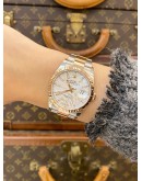 (UNUSED) 2023 ROLEX DATEJUST 36 HALF 18K 750 ROSE GOLD REF 126231 SILVER PALM DIAL 36MM AUTOMATIC WATCH -FULL SET-