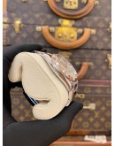 (UNUSED) 2023 ROLEX DATEJUST 36 HALF 18K 750 ROSE GOLD REF 126231 SILVER PALM DIAL 36MM AUTOMATIC WATCH -FULL SET-