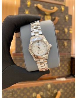 (LIKE NEW) 2011 TAG HEUER AQUARACER LADY REF WAF1414 MOTHER OF PEARL DIAL 28MM QUARTZ WATCH -FULL SET-