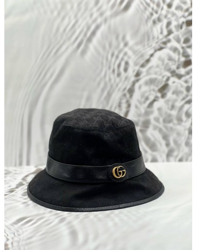 (RAYA PROMO) GUCCI BUCKET HAT SIZE L IN BLACK GG CANVAS