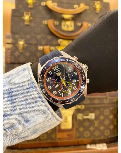 (LIKE NEW) 2023 TAG HEUER FORMULA 1 RED BULL RACING CHRONOGRAPH REF CAZ101AL BLUE DIAL 43MM QUARTZ WATCH -FULL SET-