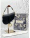 (RAYA PROMO) (LIKE NEW) CHRISTIAN DIOR MINI SADDLE IN BLACK GRAINED CALFSKIN LEATHER -FULL SET-