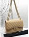 (LIKE NEW) CHANEL JUMBO CLASSIC DOUBLE FLAP BAG IN BEIGE CAVIAR LEATHER