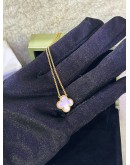 (RAYA PROMO) (LIKE NEW) 2023 VCA VAN CLEEF & ARPELS VINTAGE ALHAMBRA PENDANT NECKLACE IN 18K 750 YELLOW GOLD WITH MOTHER OF PEARL -FULL SET- 